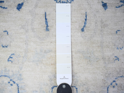 Ivory 2'6" x 19'5" Oushak And Peshawar Hand knotted Wool Rug - Sku: O088592