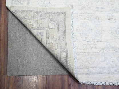 Ivory 9'7" x 13'10" Oushak And Peshawar Hand knotted Wool Rug - Sku: O088595