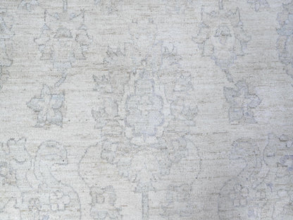 Ivory 9'7" x 13'10" Oushak And Peshawar Hand knotted Wool Rug - Sku: O088595