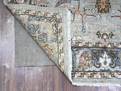 Grey 3'10" x 9'10" Oushak And Peshawar Hand knotted Wool Rug - Sku: O088619