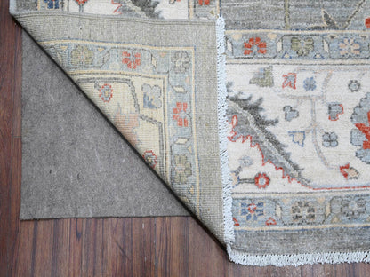 Heriz Oushak / Peshawar hand-knotted wool rug in Gray, 9'2" x 11'10", SKU O088643