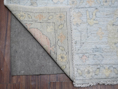 Grey 8'3" x 10'0" Oushak And Peshawar Hand knotted Wool Rug - Sku: O088649