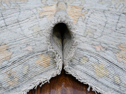 Grey 8'3" x 10'0" Oushak And Peshawar Hand knotted Wool Rug - Sku: O088649