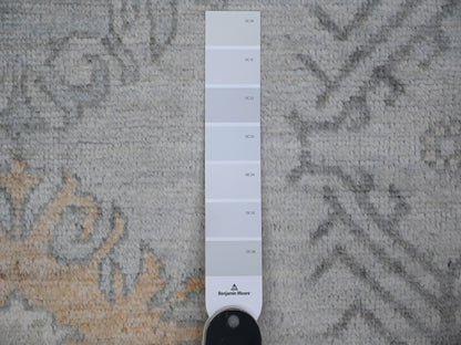 Grey 8'3" x 10'0" Oushak And Peshawar Hand knotted Wool Rug - Sku: O088649