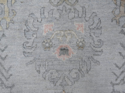 Grey 8'3" x 10'0" Oushak And Peshawar Hand knotted Wool Rug - Sku: O088649