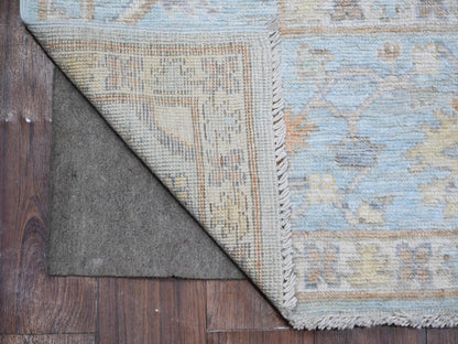 Oushak hand-knotted wool rug in Blue, 7'9" x 9'9", SKU O088658