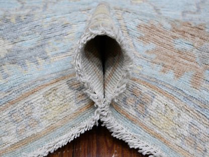 Oushak hand-knotted wool rug in Blue, 7'9" x 9'9", SKU O088658