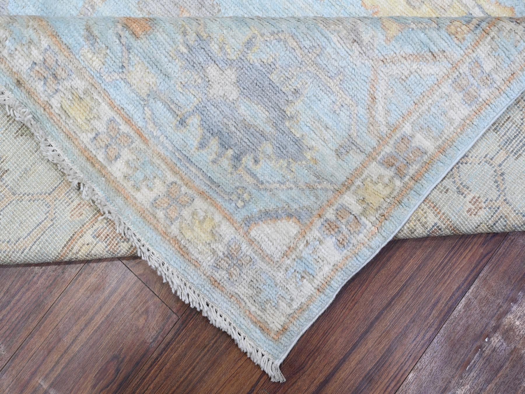 Oushak hand-knotted wool rug in Blue, 7'9" x 9'9", SKU O088658