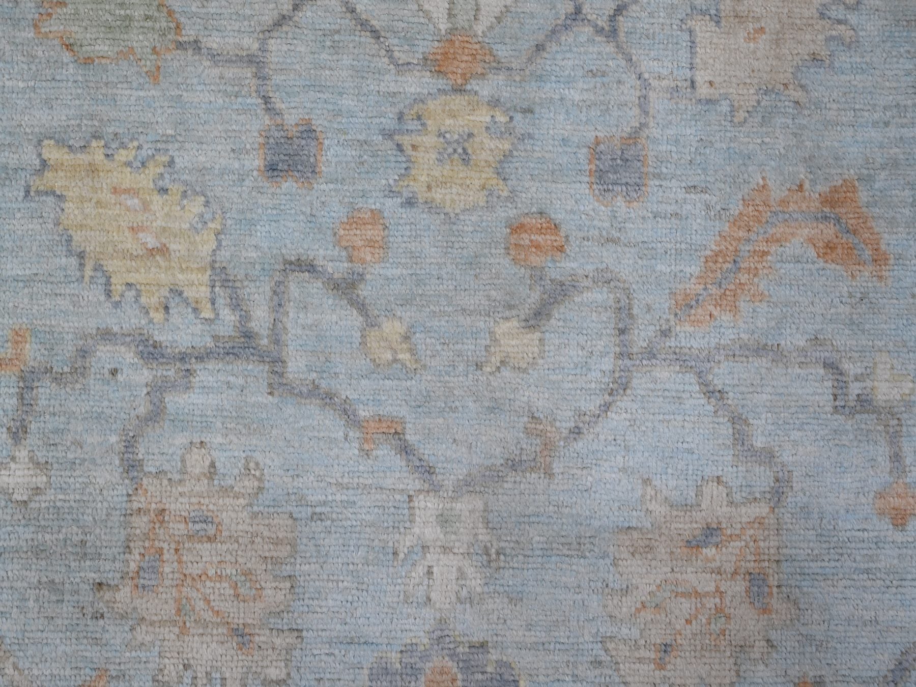 Oushak hand-knotted wool rug in Blue, 7'9" x 9'9", SKU O088658