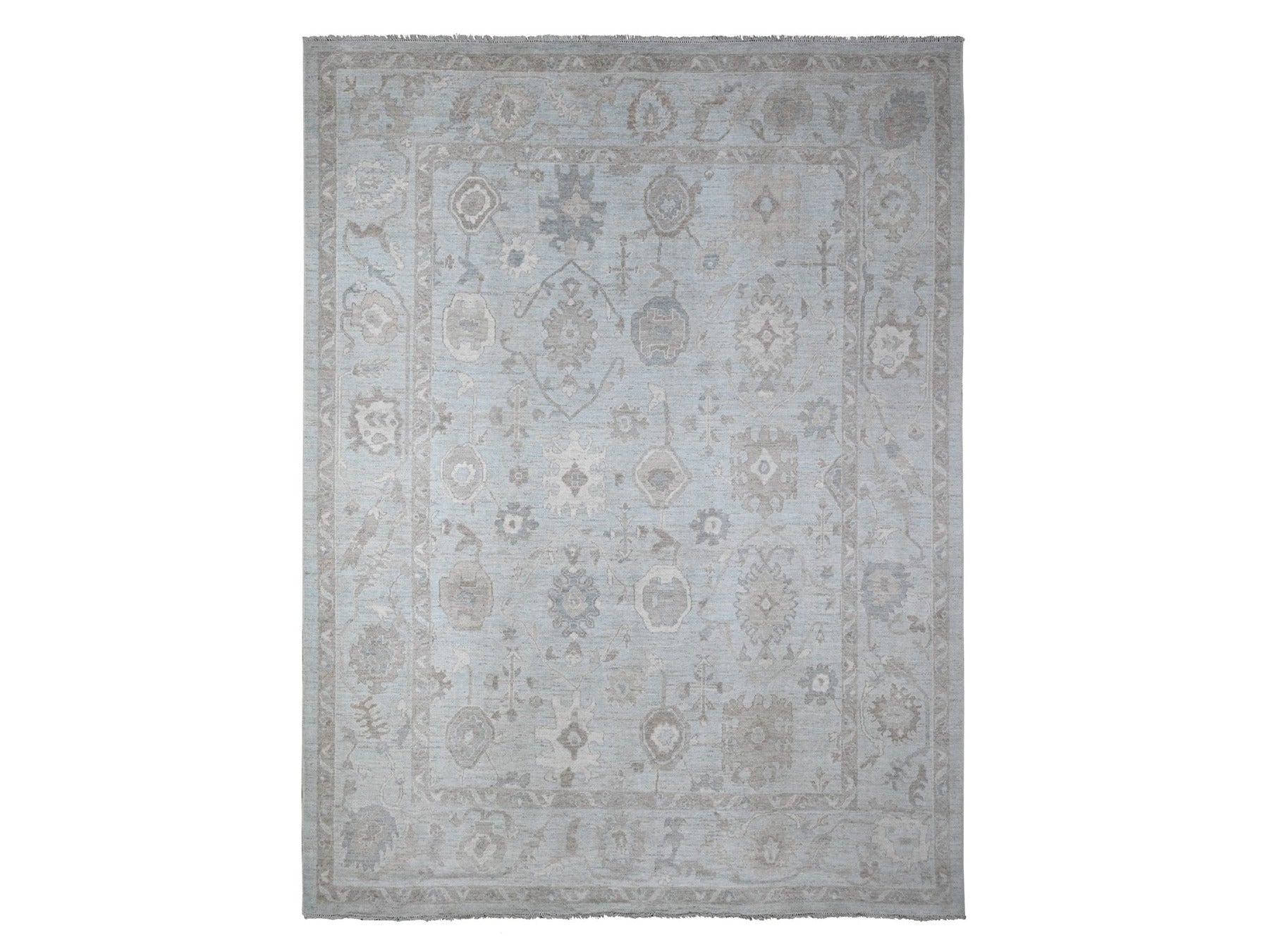 Oushak hand-knotted wool rug in Gray, 9'2" x 12'0", SKU O088669