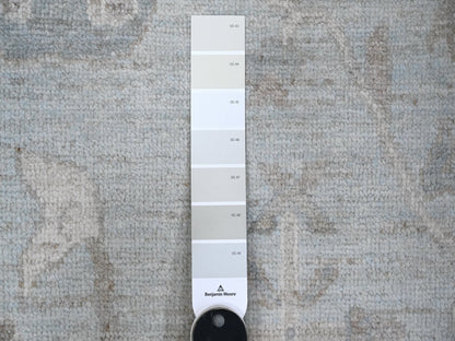 Grey 9'2" x 12'0" Oushak And Peshawar Hand knotted Wool Rug - Sku: O088669
