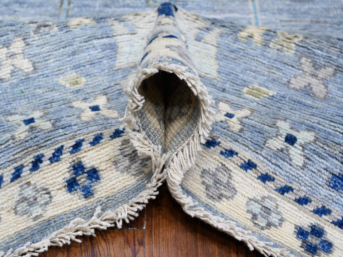 Oushak hand-knotted wool rug in Blue, 9'11" x 9'7", SKU O088687