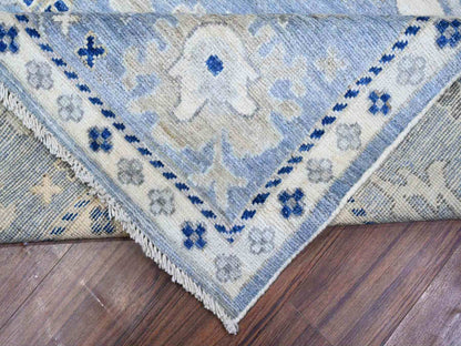 Oushak hand-knotted wool rug in Blue, 9'11" x 9'7", SKU O088687