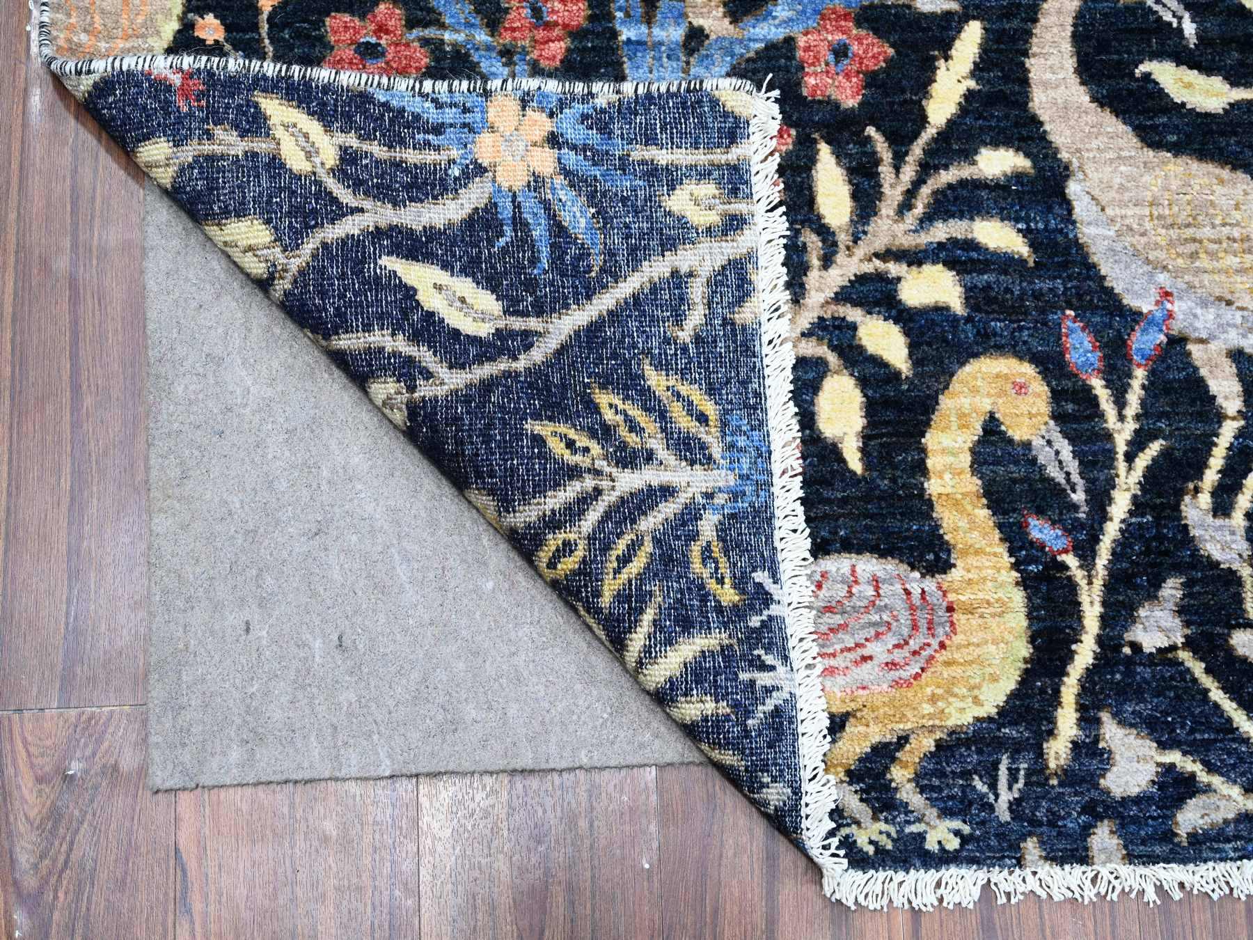 Peshawar hand-knotted wool rug in Blue, 7'11" x 8'2", SKU O088712