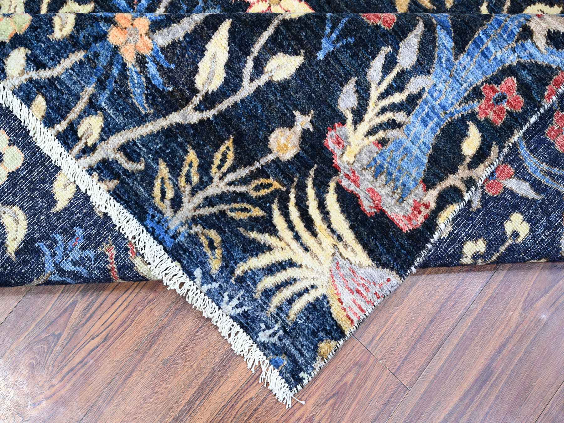 Peshawar hand-knotted wool rug in Blue, 7'11" x 8'2", SKU O088712