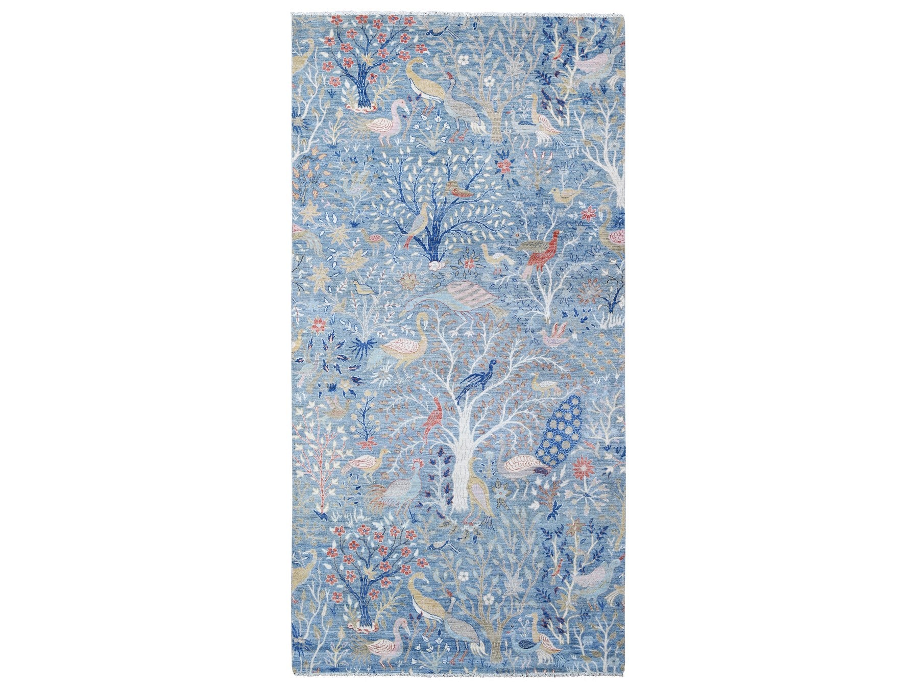 Blue 6'1" x 12'0" Oushak / Peshawar Hand knotted Wool Rug - Sku: O088715