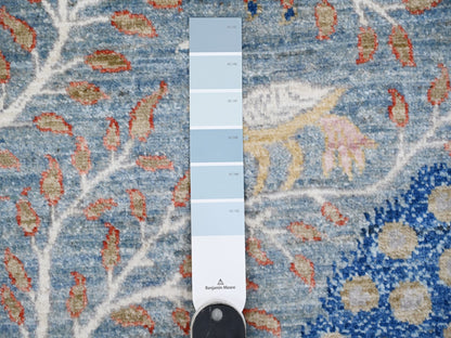 Peshawar hand-knotted wool runner in Blue, 6'1" x 12'0", SKU O088715