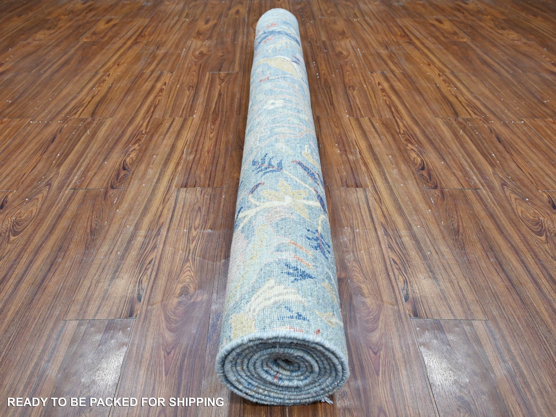 Peshawar hand-knotted wool runner in Blue, 6'1" x 12'0", SKU O088715