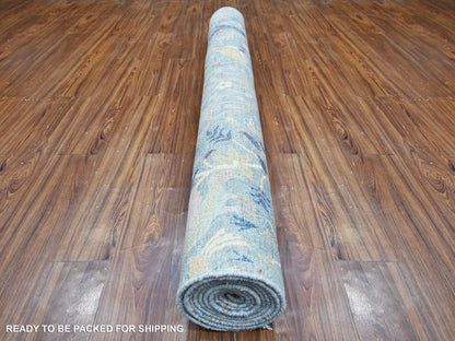 Peshawar hand-knotted wool runner in Blue, 6'1" x 12'0", SKU O088715