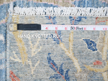 Peshawar hand-knotted wool runner in Blue, 6'1" x 12'0", SKU O088715