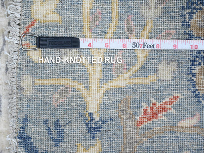 Peshawar hand-knotted wool rug in Blue, 6'1" x 6'2", SKU O088717