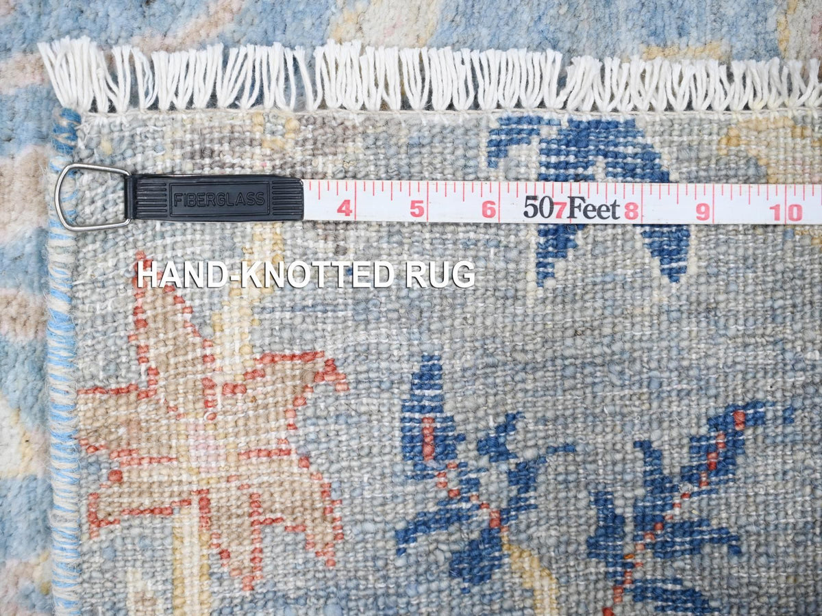 Peshawar hand-knotted wool runner in Blue, 3'11" x 11'10", SKU O088719