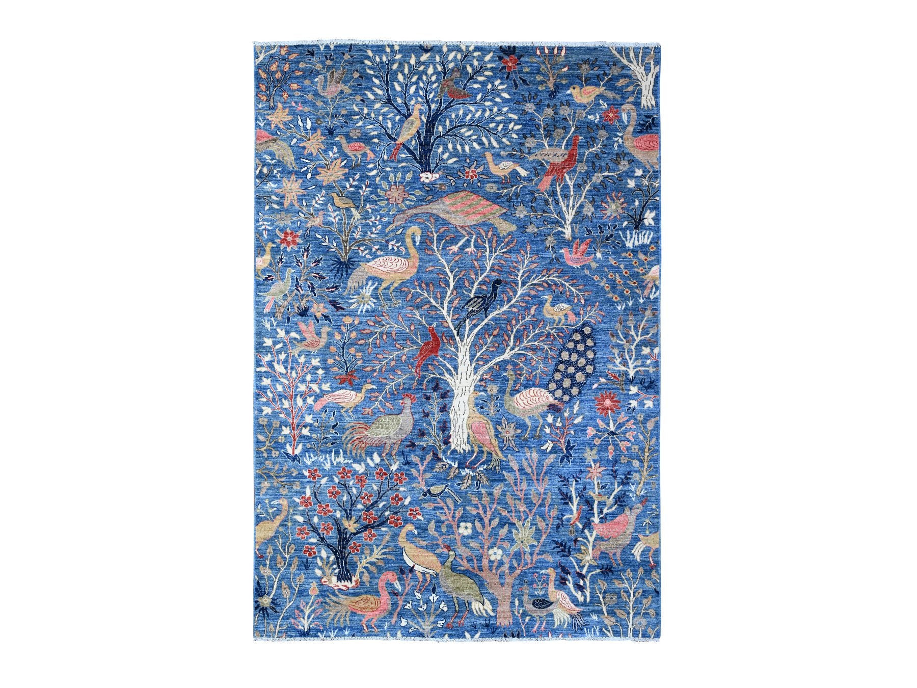Peshawar hand-knotted wool rug in Blue, 5'11" x 8'9", SKU O088725