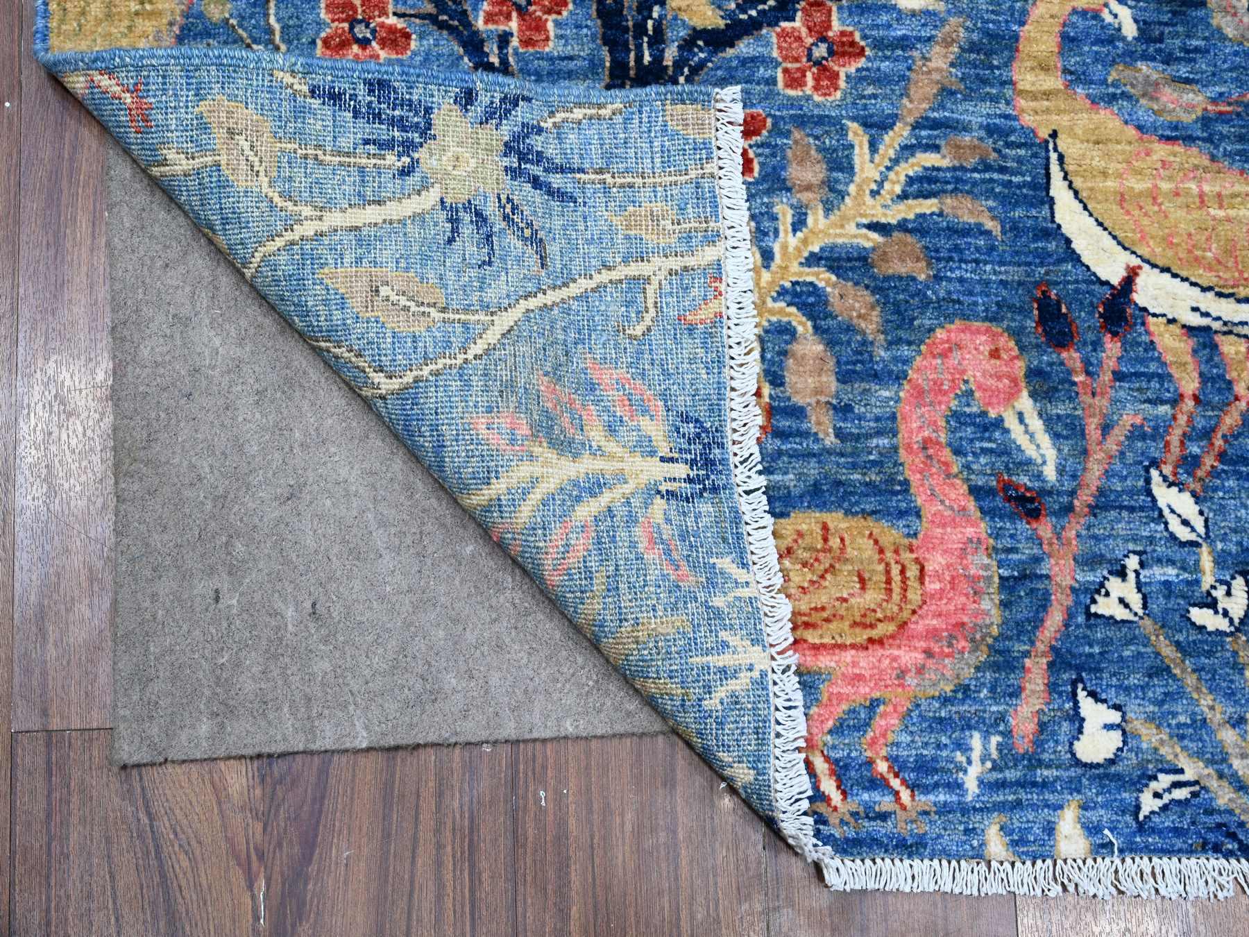 Peshawar hand-knotted wool rug in Blue, 5'11" x 8'9", SKU O088725