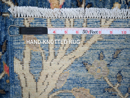 Peshawar hand-knotted wool rug in Blue, 5'11" x 8'9", SKU O088725