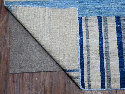 Grey 8'8" x 11'7" Modern / Contemporary Hand knotted Wool Rug - Sku: O088739