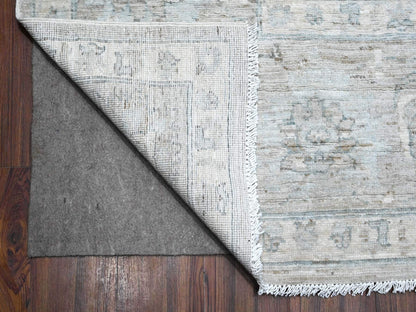 Grey 9'11" x 13'0" Oushak And Peshawar Hand knotted Wool Rug - Sku: O088743