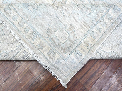 Grey 9'11" x 13'0" Oushak And Peshawar Hand knotted Wool Rug - Sku: O088743