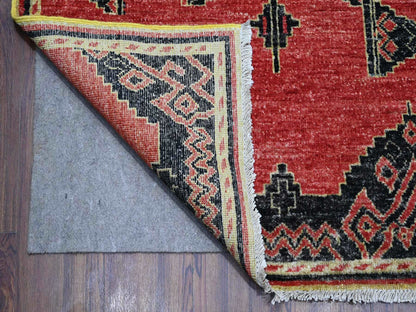 Red 8'7" x 11'3" Oushak / Peshawar Hand knotted Wool Rug - Sku: O088750