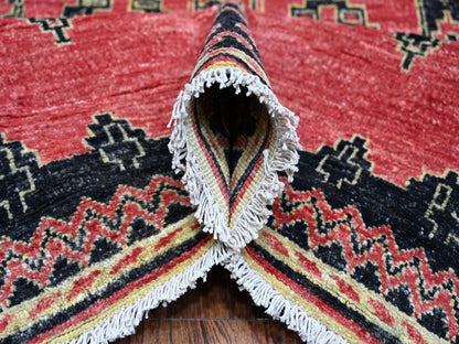 Red 8'7" x 11'3" Oushak / Peshawar Hand knotted Wool Rug - Sku: O088750