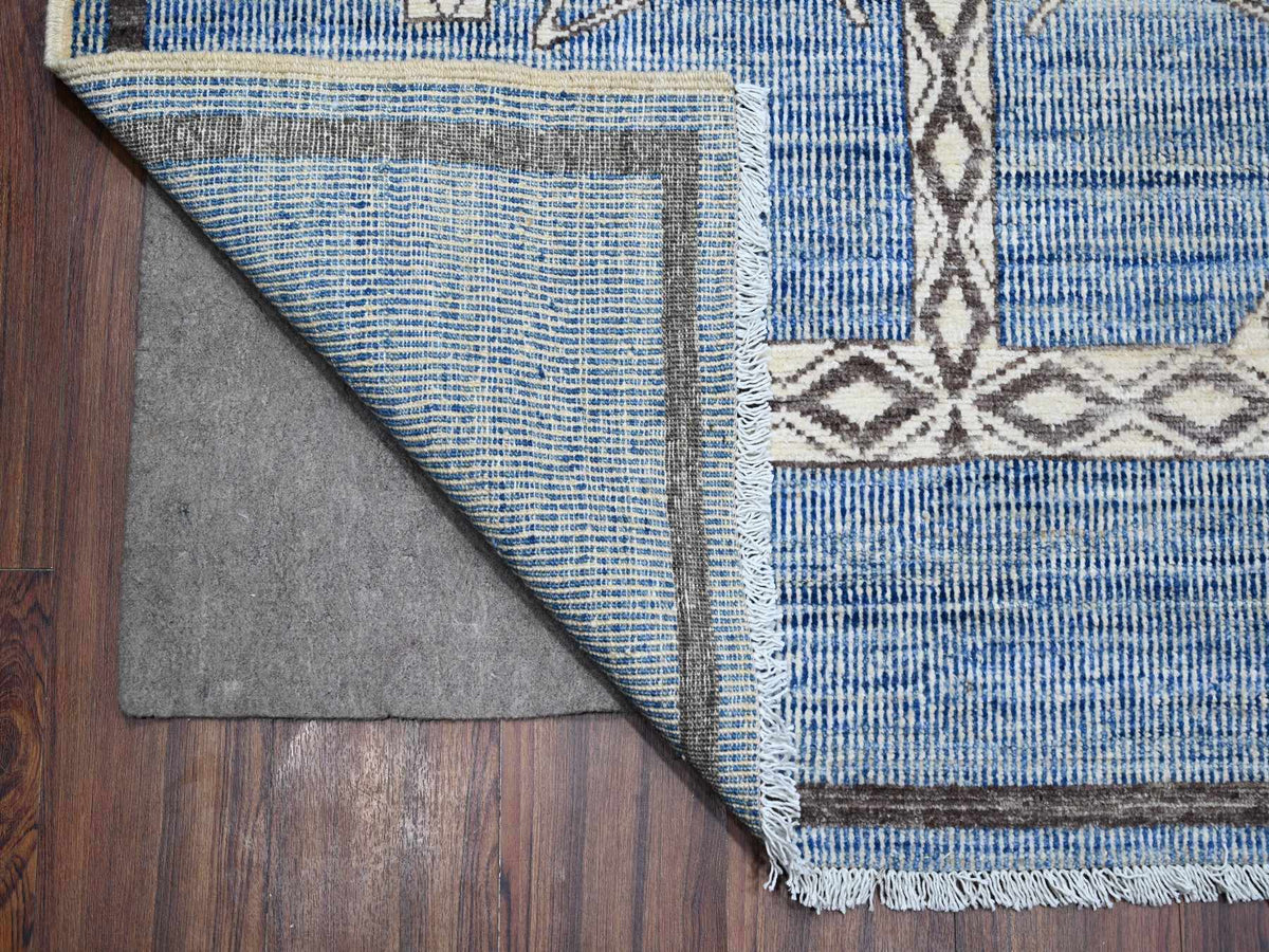 Peshawar hand-knotted wool rug in Blue, 10'0" x 13'9", SKU O088751