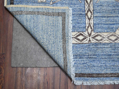 Peshawar hand-knotted wool rug in Blue, 10'0" x 13'9", SKU O088751