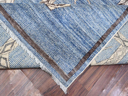 Blue 10'0" x 13'9" Oushak And Peshawar Hand knotted Wool Rug - Sku: O088751