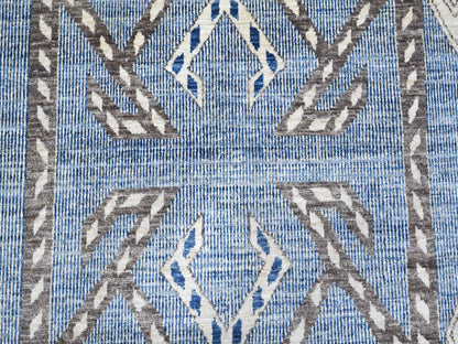 Peshawar hand-knotted wool rug in Blue, 10'0" x 13'9", SKU O088751
