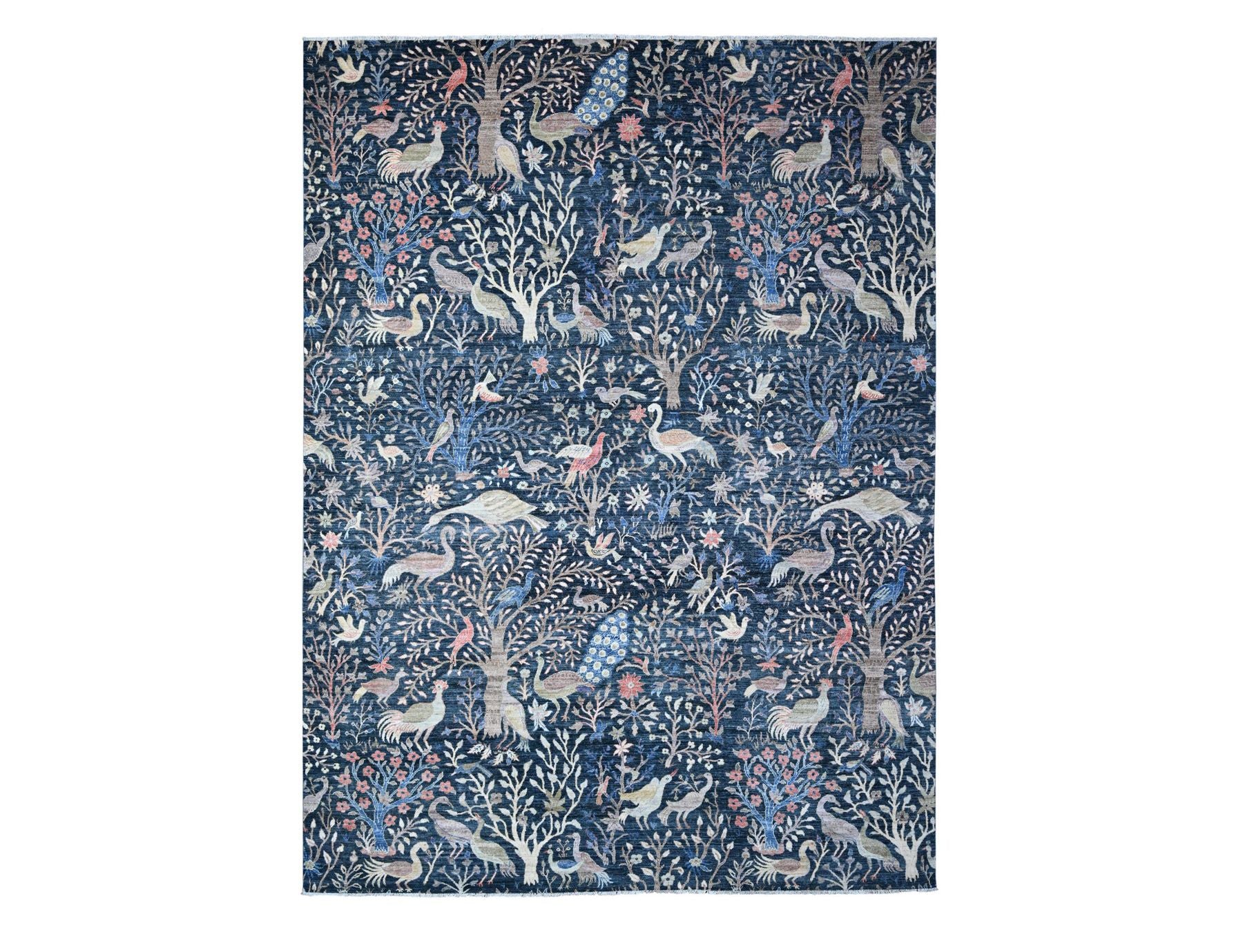 Peshawar hand-knotted wool rug in Blue, 10'0" x 13'7", SKU O088767
