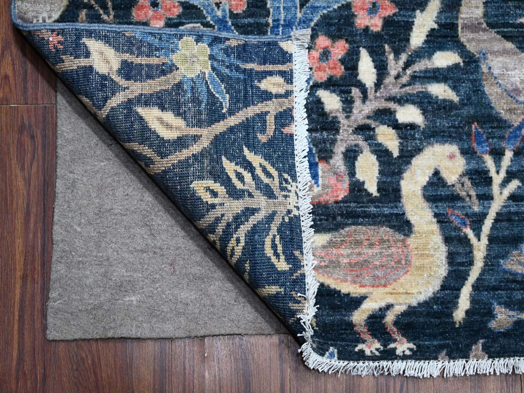 Peshawar hand-knotted wool rug in Blue, 10'0" x 13'7", SKU O088767