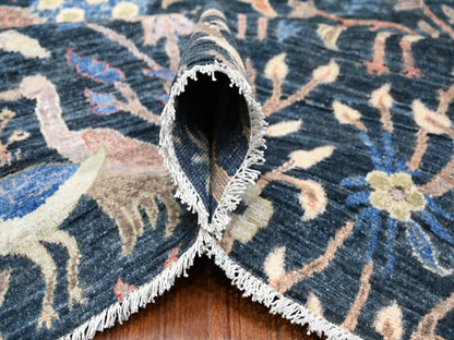 Peshawar hand-knotted wool rug in Blue, 10'0" x 13'7", SKU O088767