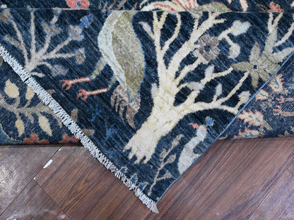 Peshawar hand-knotted wool rug in Blue, 10'0" x 13'7", SKU O088767