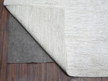 Ivory 8'9" x 11'9" Modern and Contemporary Hand knotted Wool Rug - Sku: O088776