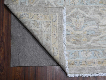 Grey 13'11" x 17'0" Oushak And Peshawar Hand knotted Wool Rug - Sku: O088785