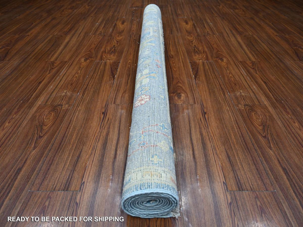 Oushak hand-knotted wool rug in Blue, 5'9" x 8'10", SKU O088799