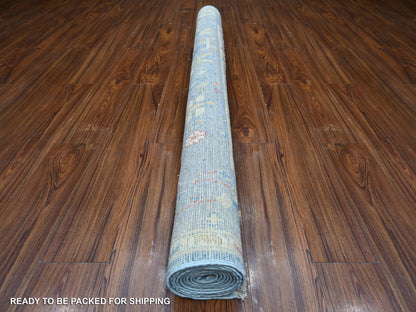 Oushak hand-knotted wool rug in Blue, 5'9" x 8'10", SKU O088799