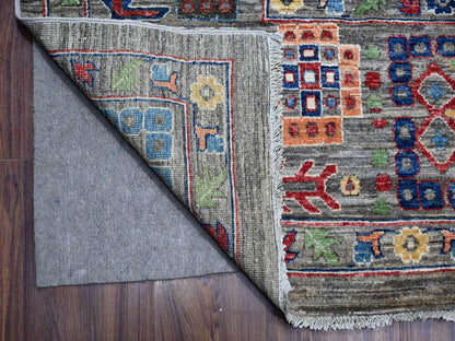 Grey 9'11" x 14'0" Oushak And Peshawar Hand knotted Wool Rug - Sku: O088813