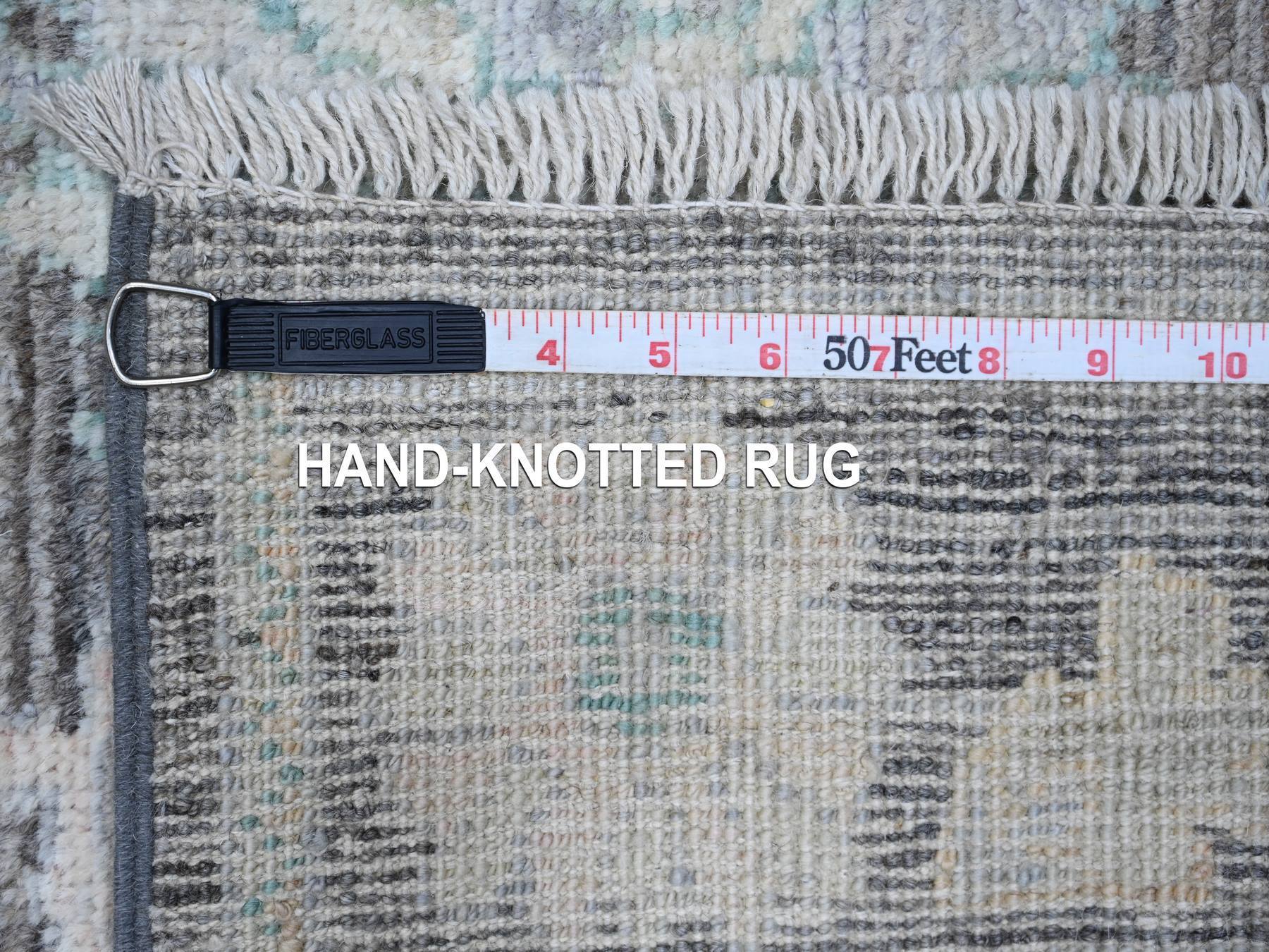 Oushak hand-knotted wool runner in Gray, 2'8" x 7'9", SKU O088832