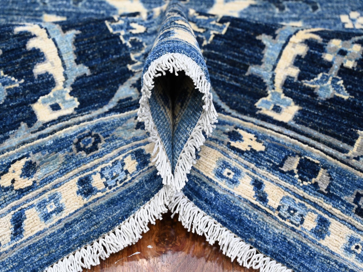 Mahal Oushak / Peshawar hand-knotted wool rug in Blue, 8'1" x 9'8", SKU O088846