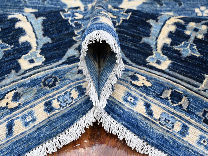 Mahal Oushak / Peshawar hand-knotted wool rug in Blue, 8'1" x 9'8", SKU O088846